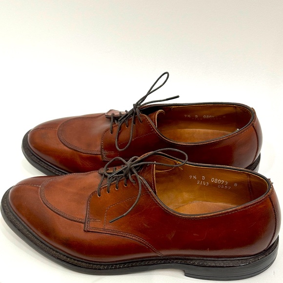 Allen Edmonds Walton Split Toe Blucher dress shoes chili burnished